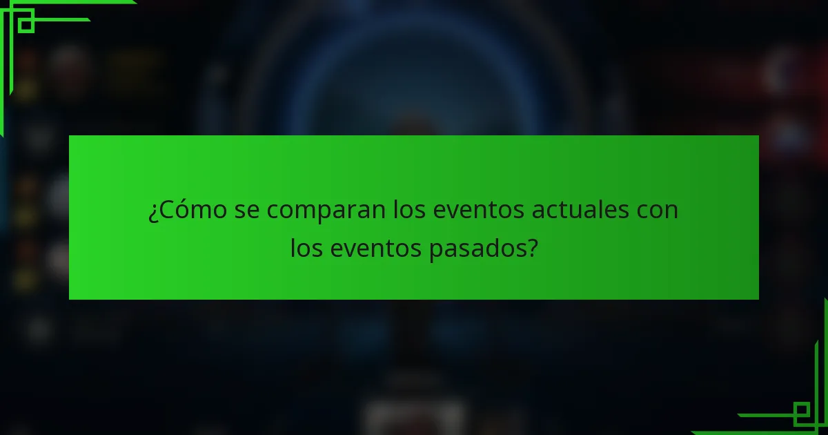 ¿Cómo se comparan los eventos actuales con los eventos pasados?