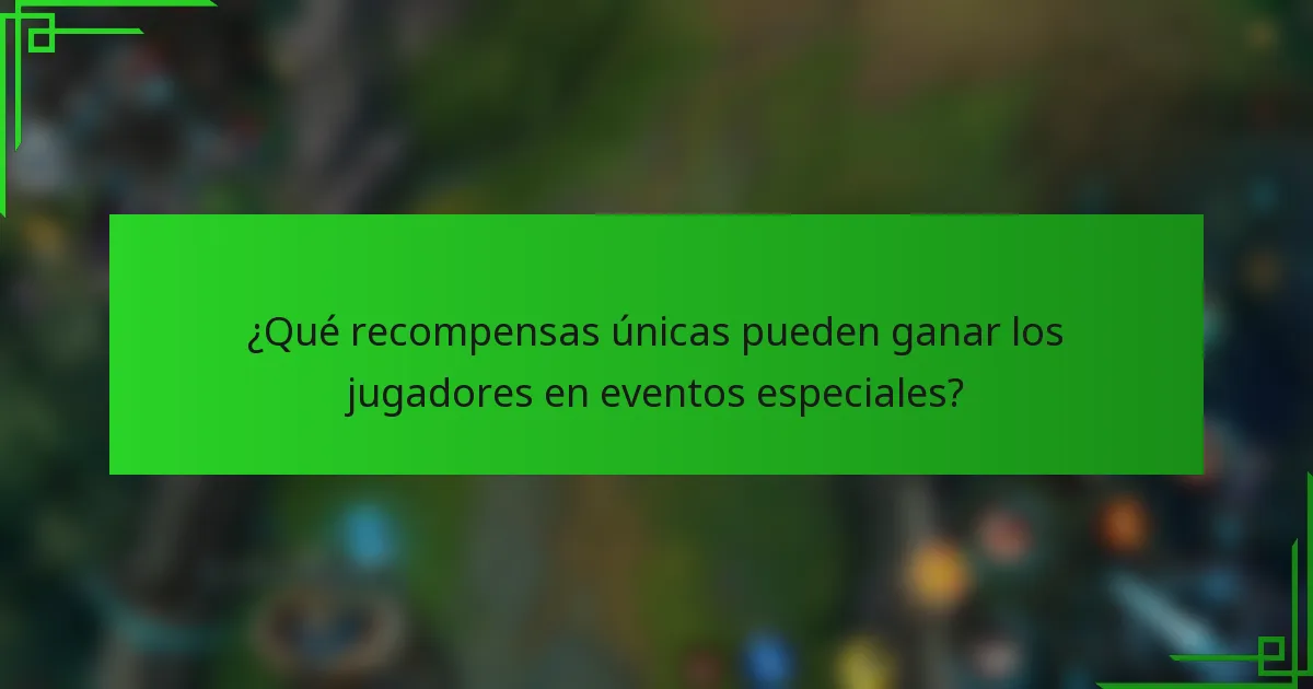 ¿Qué recompensas únicas pueden ganar los jugadores en eventos especiales?